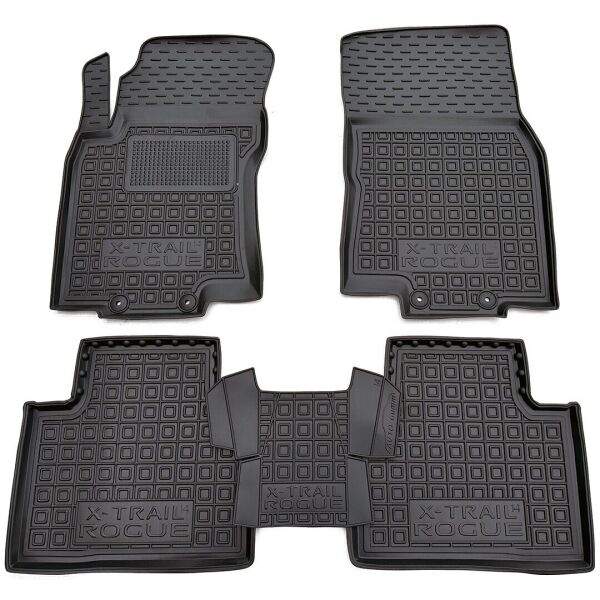 Коврики в салон Nissan X-Trail (T32) 2014- резиновые, чёрные (AVTO-Gumm)