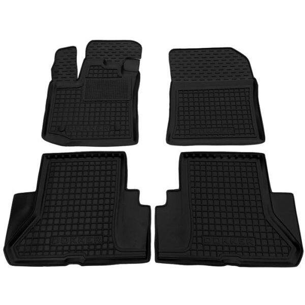 Коврики в салон Renault Dokker 2013- резиновые, чёрные (AVTO-Gumm)