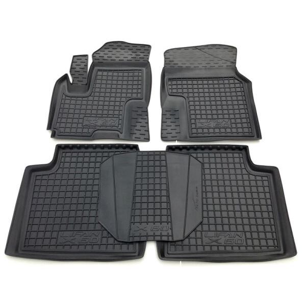 Коврики в салон Lifan X60 2011- резиновые, чёрные (AVTO-Gumm)