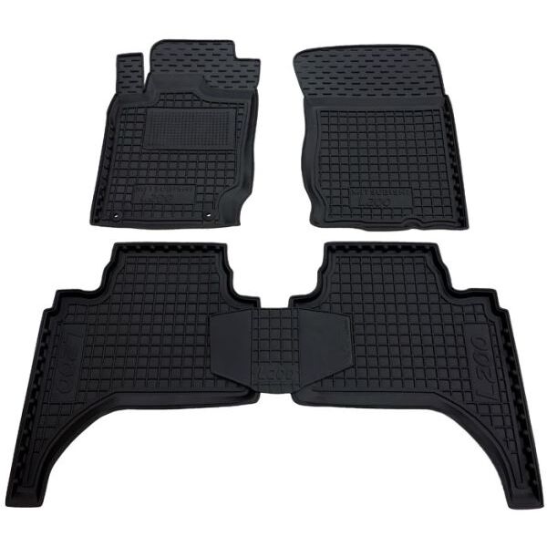 Коврики в салон Mitsubishi L200 2006- (араб.) резиновые, чёрные (AVTO-Gumm)