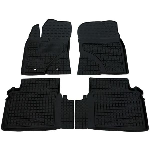 Коврики в салон Toyota Avensis 2009- резиновые, чёрные (AVTO-Gumm)