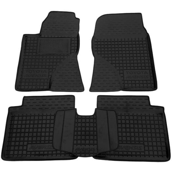 Коврики в салон Toyota Avensis 2003-2009 резиновые, чёрные (AVTO-Gumm)