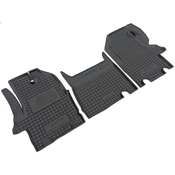 Коврики в салон Renault Master 2 2003-2010/Opel Movano 2003- (FL) резиновые, чёрные (AVTO-Gumm)