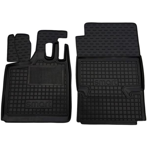 Коврики в салон Smart Fortwo 450 1998-2006 резиновые, чёрные (AVTO-Gumm)