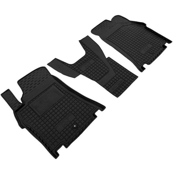 Коврики в салон Hyundai H1 2007- передние резиновые, чёрные (AVTO-Gumm)