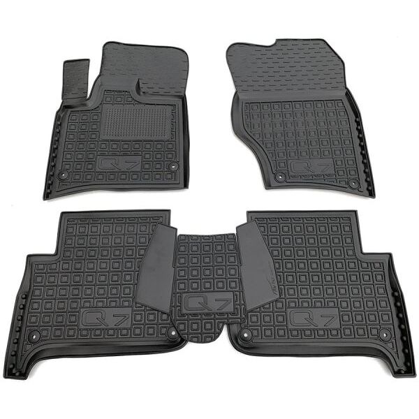 Коврики в салон Audi Q7 2005-2015 резиновые, чёрные (AVTO-Gumm)