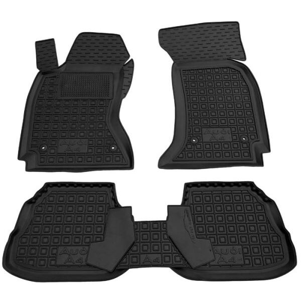 Коврики в салон Audi A4 (B5) 1994-2000 резиновые, чёрные (AVTO-Gumm)