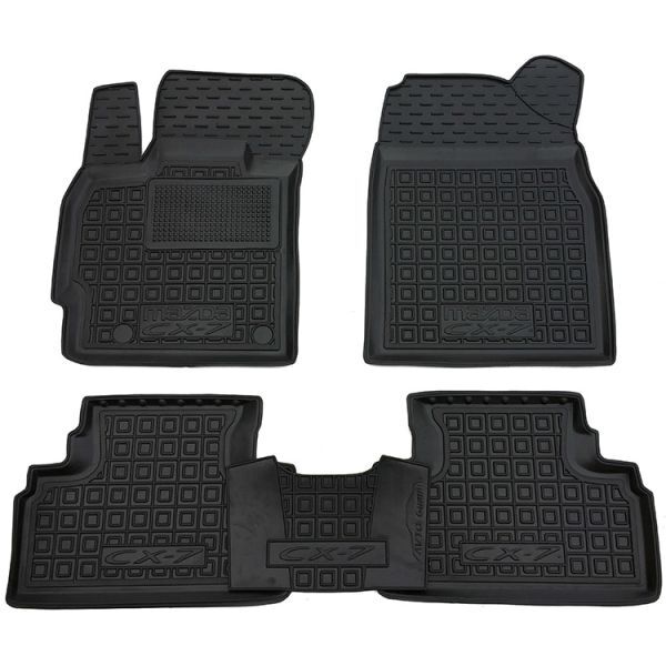 Коврики в салон Mazda CX-7 2006- ДВС резиновые, чёрные (AVTO-Gumm)