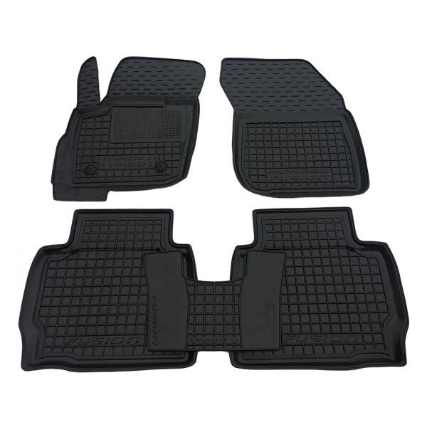Коврики в салон Ford Fusion 2013-2020 USA резиновые, чёрные (AVTO-Gumm)