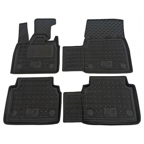 Коврики в салон BMW i3 2013- резиновые, чёрные (AVTO-Gumm)