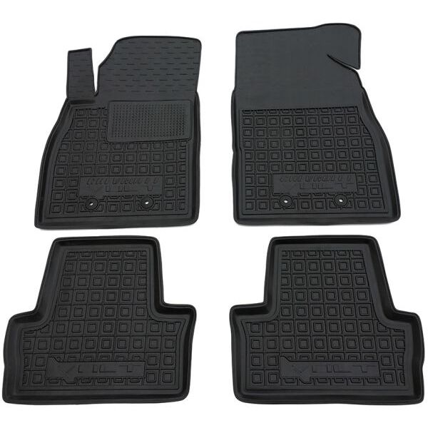 Коврики в салон Chevrolet Volt 2010-2015 резиновые, чёрные (AVTO-Gumm)