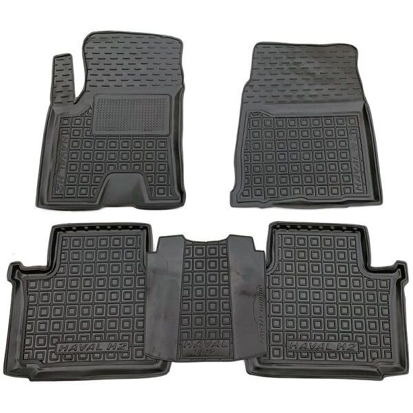 Коврики в салон Haval H2 2014- резиновые, чёрные (AVTO-Gumm)