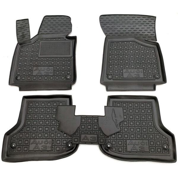 Коврики в салон Audi A3 2004-2012 5 дверей резиновые, чёрные (AVTO-Gumm)