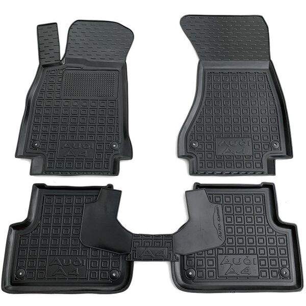 Коврики в салон Audi A4 (B9) 2016- резиновые, чёрные (AVTO-Gumm)