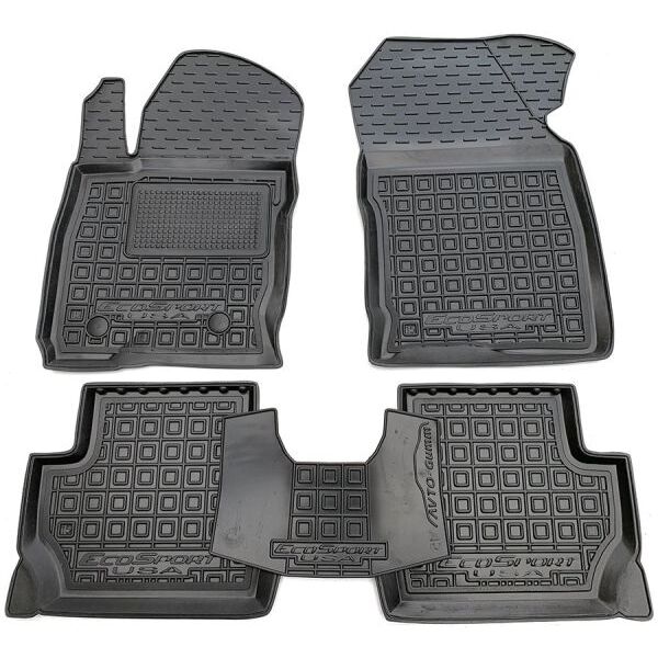 Коврики в салон Ford EcoSport 2015- USA резиновые, чёрные (AVTO-Gumm)