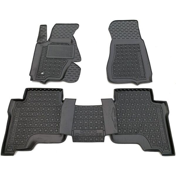 Коврики в салон Jeep Grand Cherokee (WK) 2004-2010 резиновые, чёрные (AVTO-Gumm)
