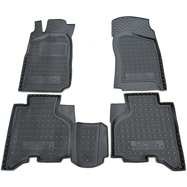 Коврики в салон Opel Frontera A 1991-1998 резиновые, чёрные (AVTO-Gumm)