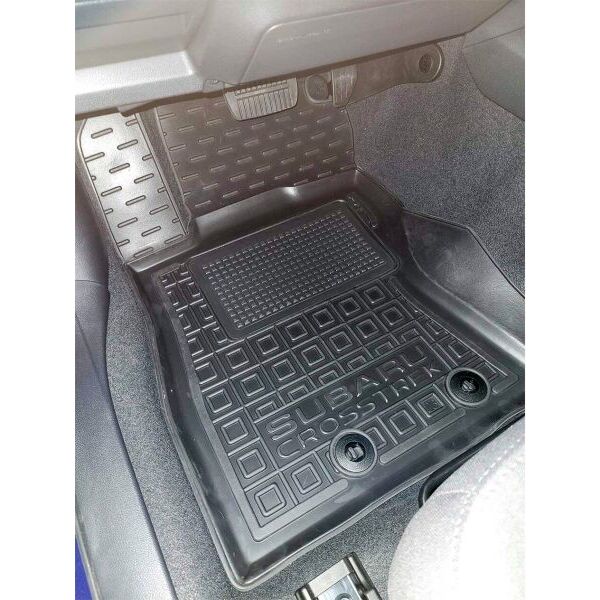 Коврики в салон Subaru Crosstrek 2023- резиновые, чёрные (AVTO-Gumm)