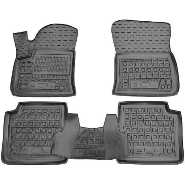 Коврики в салон Citroen e-C4 2021- резиновые, чёрные (AVTO-Gumm)