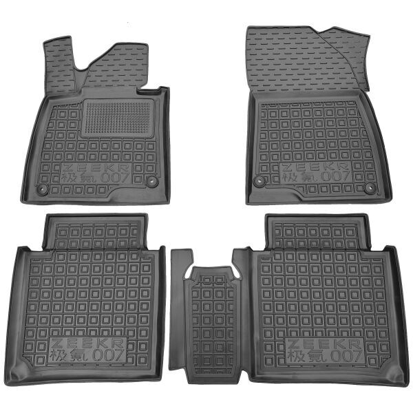 Коврики в салон Zeekr 007 2024- седан резиновые, чёрные (AVTO-Gumm)