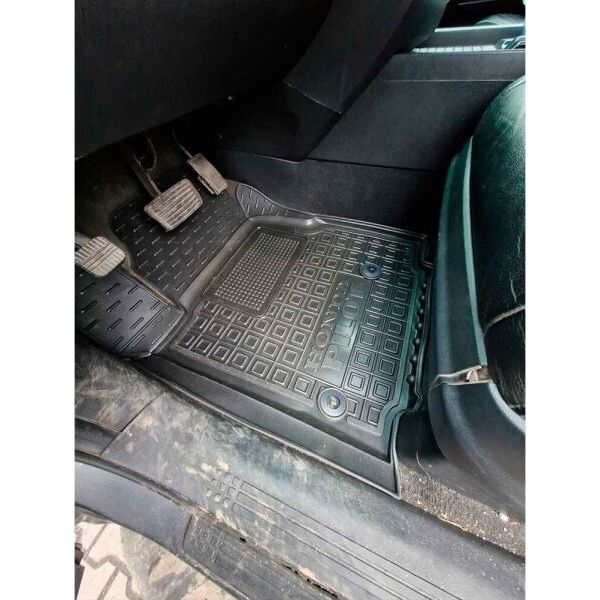 Коврики в салон Honda Pilot 2008-2015 резиновые, чёрные (AVTO-Gumm)
