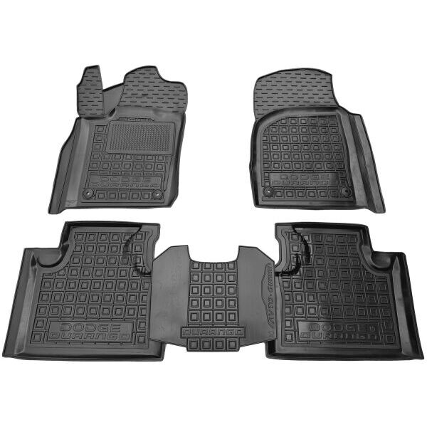 Коврики в салон Dodge Durango 3 2010- 5 мест резиновые, чёрные (AVTO-Gumm)